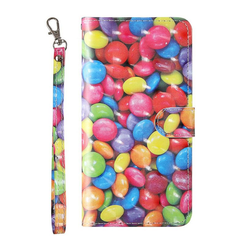 Folio-hoesje voor Samsung Galaxy S20 FE Light Spot Candy Met Lanyard