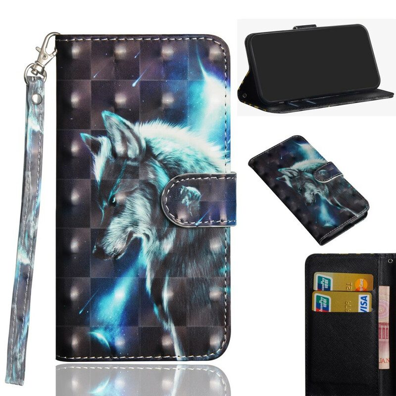 Folio-hoesje voor Samsung Galaxy S20 FE Majestueuze Wolf