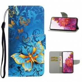 Folio-hoesje voor Samsung Galaxy S20 FE Met Ketting Vlinderbandvariaties