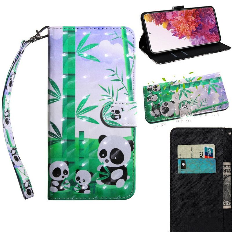 Folio-hoesje voor Samsung Galaxy S20 FE Panda-familie