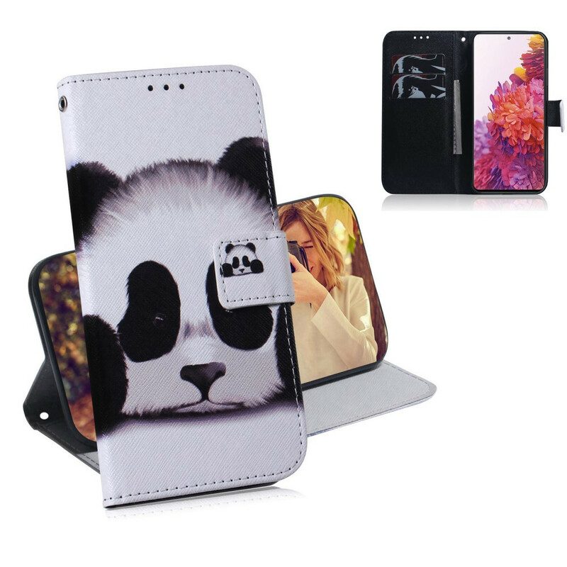 Folio-hoesje voor Samsung Galaxy S20 FE Panda Gezicht