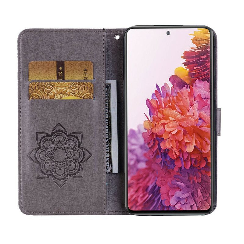 Folio-hoesje voor Samsung Galaxy S20 FE Uil Mandala En Charme