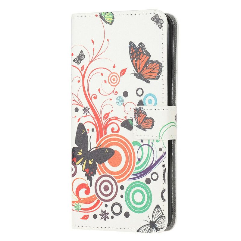 Folio-hoesje voor Samsung Galaxy S20 FE Vlinders En Bloemen