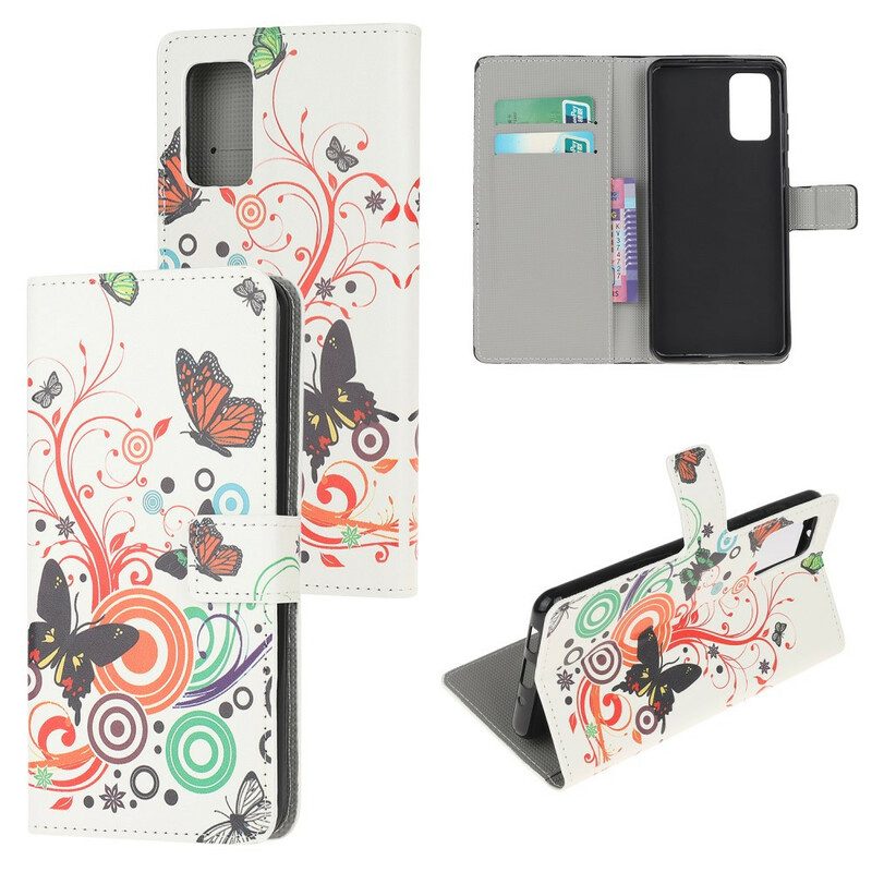 Folio-hoesje voor Samsung Galaxy S20 FE Vlinders En Bloemen