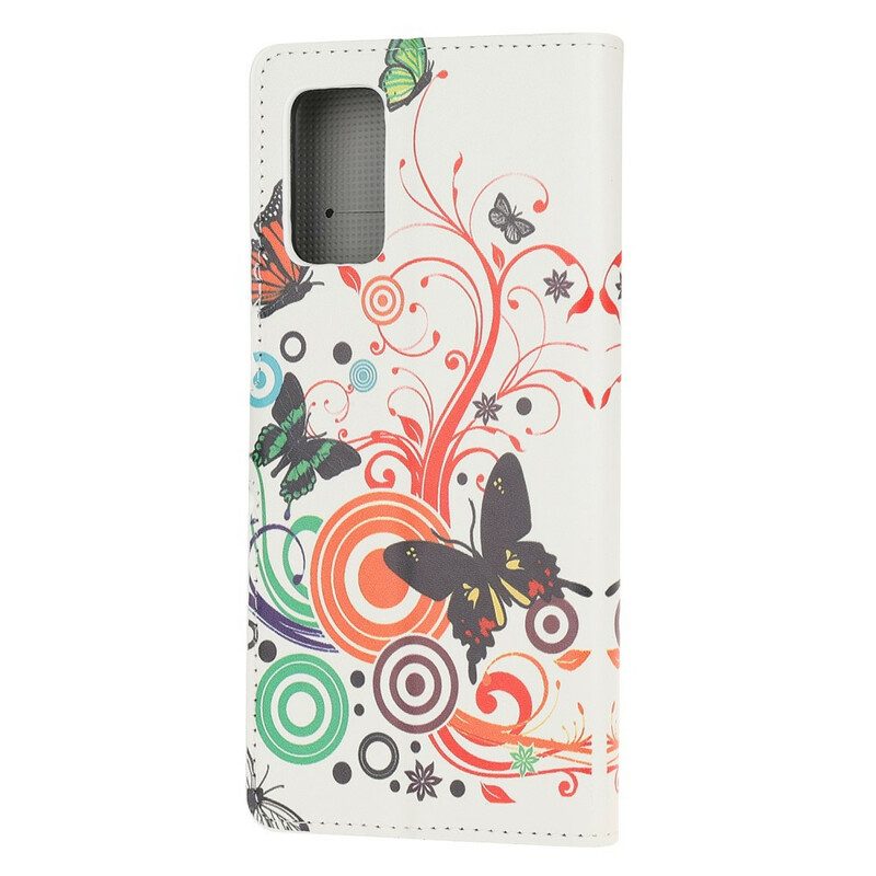 Folio-hoesje voor Samsung Galaxy S20 FE Vlinders En Bloemen