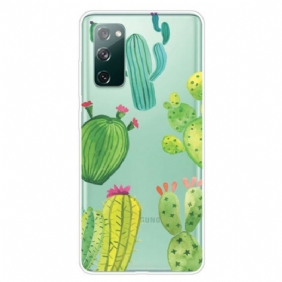 Hoesje voor Samsung Galaxy S20 FE Aquarel Cactussen