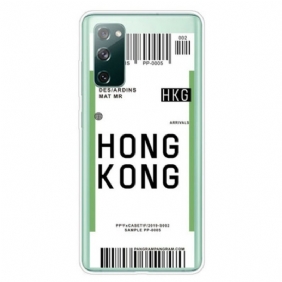 Hoesje voor Samsung Galaxy S20 FE Instapkaart Naar Hongkong