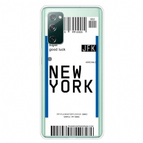 Hoesje voor Samsung Galaxy S20 FE Instapkaart Naar New York