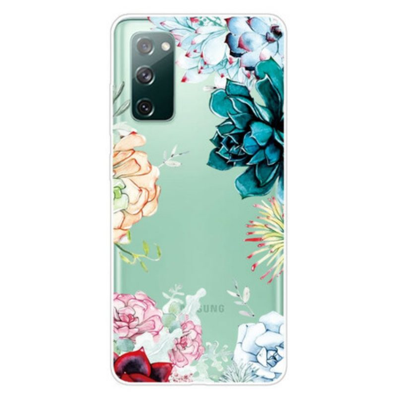 Hoesje voor Samsung Galaxy S20 FE Naadloze Aquarel Bloemen