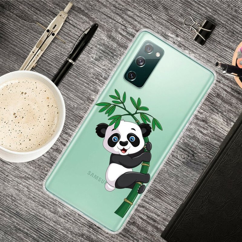 Hoesje voor Samsung Galaxy S20 FE Naadloze Panda Op Bamboe