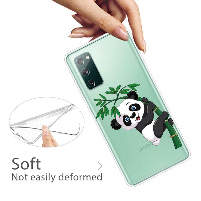 Hoesje voor Samsung Galaxy S20 FE Naadloze Panda Op Bamboe