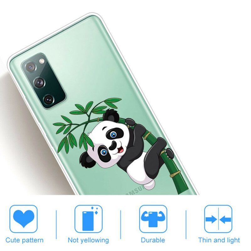 Hoesje voor Samsung Galaxy S20 FE Naadloze Panda Op Bamboe