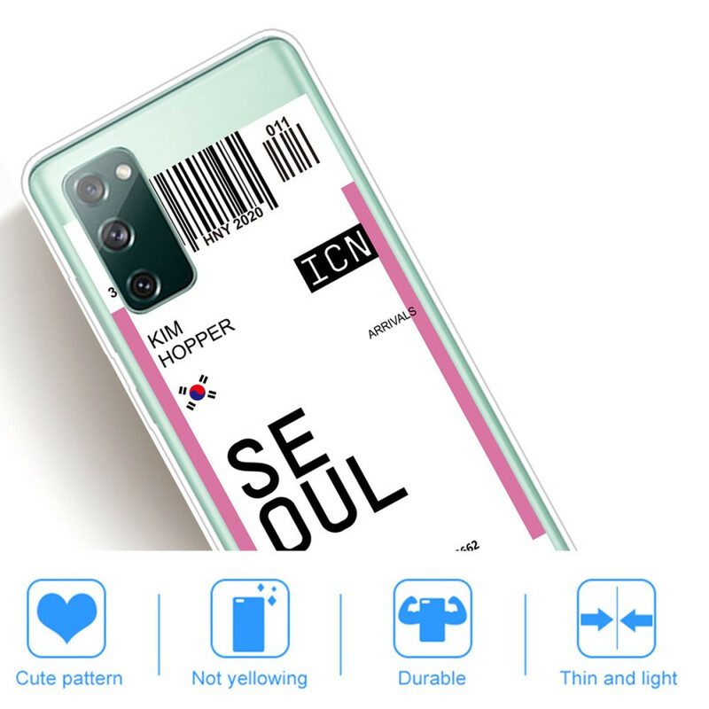 Hoesje voor Samsung Galaxy S20 FE Seoel Instapkaart