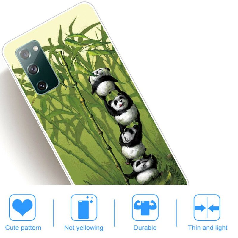 Hoesje voor Samsung Galaxy S20 FE Stelletje Panda's