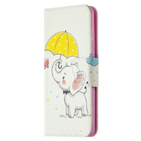 Leren Hoesje voor Samsung Galaxy S20 FE Baby Olifant