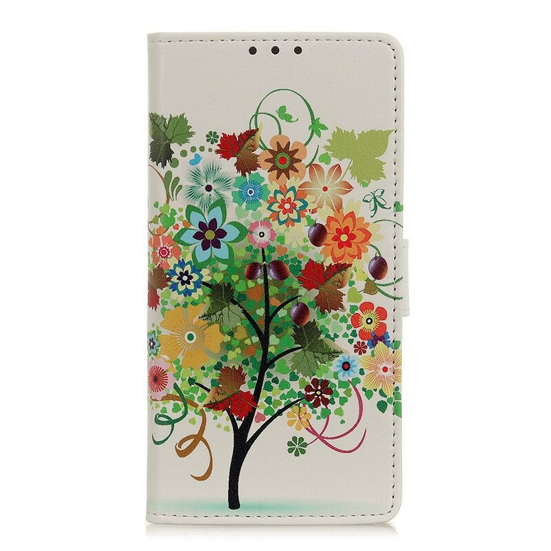 Leren Hoesje voor Samsung Galaxy S20 FE Bloeiende Boom