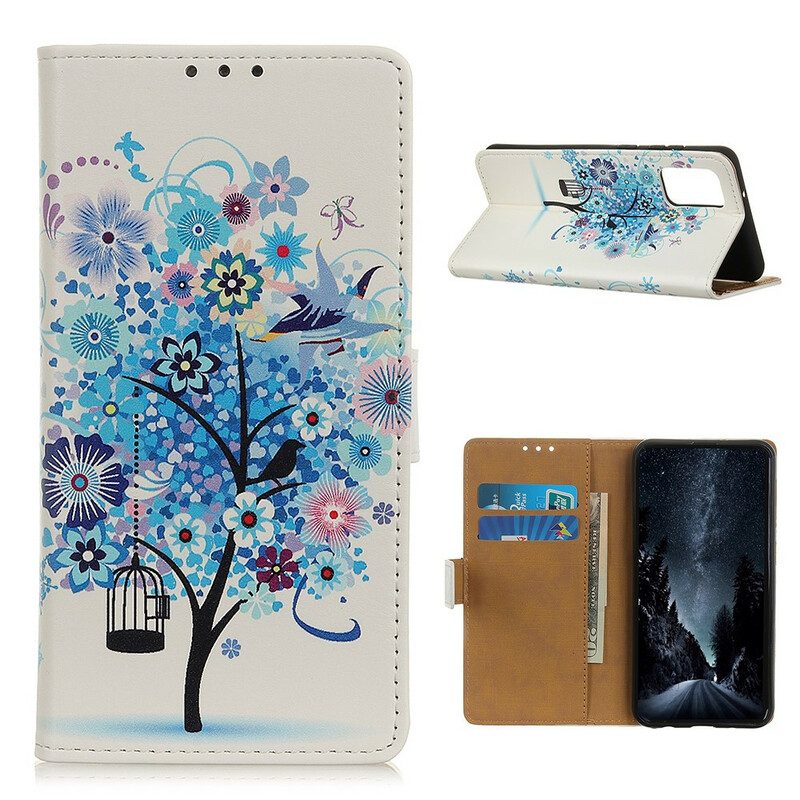 Leren Hoesje voor Samsung Galaxy S20 FE Bloeiende Boom