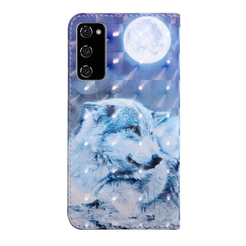 Leren Hoesje voor Samsung Galaxy S20 FE Hektor De Wolf