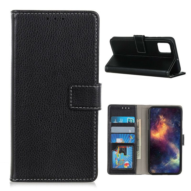 Leren Hoesje voor Samsung Galaxy S20 FE Kunstleer Litchi Stiksels