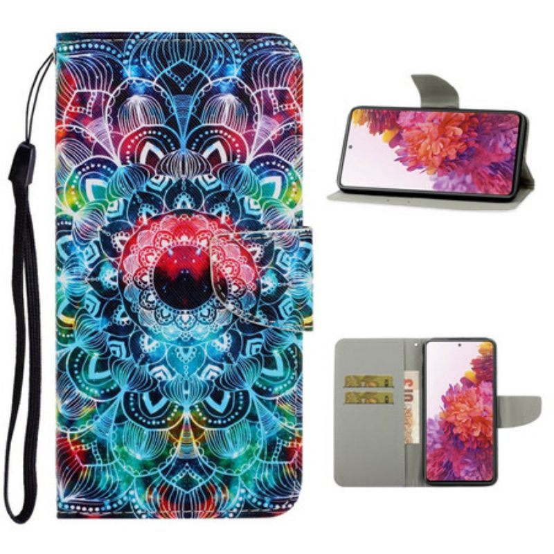 Leren Hoesje voor Samsung Galaxy S20 FE Mandala In De Lucht