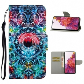 Leren Hoesje voor Samsung Galaxy S20 FE Mandala In De Lucht