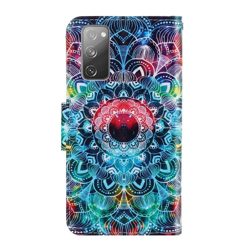 Leren Hoesje voor Samsung Galaxy S20 FE Mandala In De Lucht