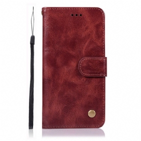 Leren Hoesje voor Samsung Galaxy S20 FE Met Ketting Strappy Vintage Leereffect