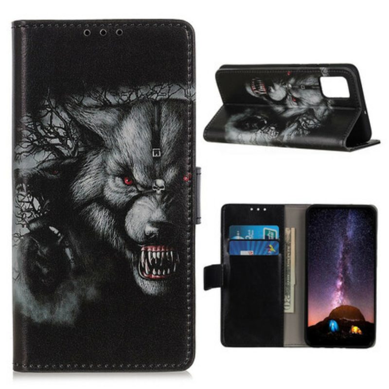 Leren Hoesje voor Samsung Galaxy S20 FE Weerwolf