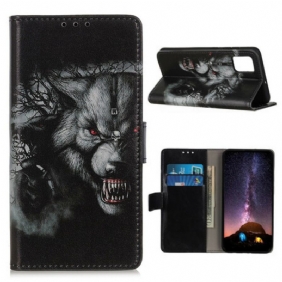 Leren Hoesje voor Samsung Galaxy S20 FE Weerwolf