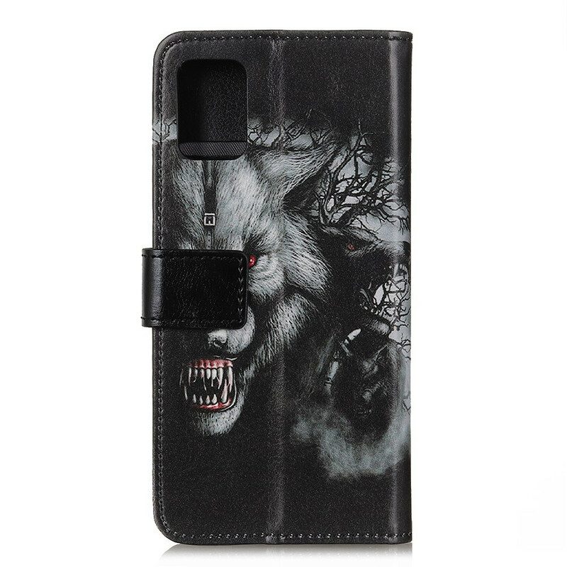 Leren Hoesje voor Samsung Galaxy S20 FE Weerwolf