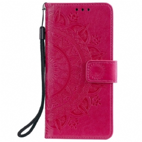 Leren Hoesje voor Samsung Galaxy S20 FE Zon Mandala