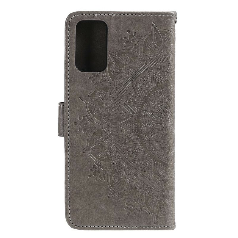 Leren Hoesje voor Samsung Galaxy S20 FE Zon Mandala