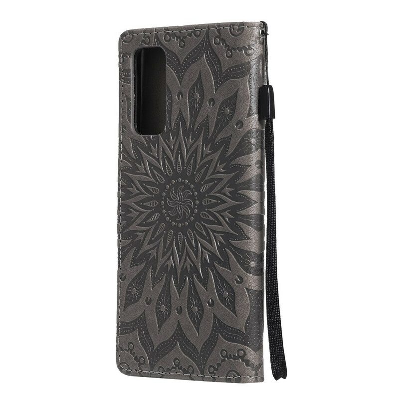 Leren Hoesje voor Samsung Galaxy S20 FE Zonnebloem