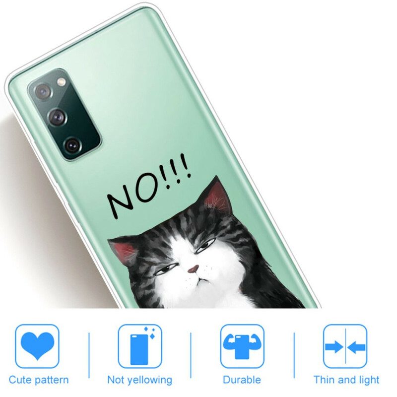 Telefoonhoesje voor Samsung Galaxy S20 FE De Kat Die Nee Zegt