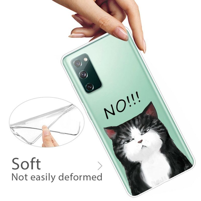 Telefoonhoesje voor Samsung Galaxy S20 FE De Kat Die Nee Zegt