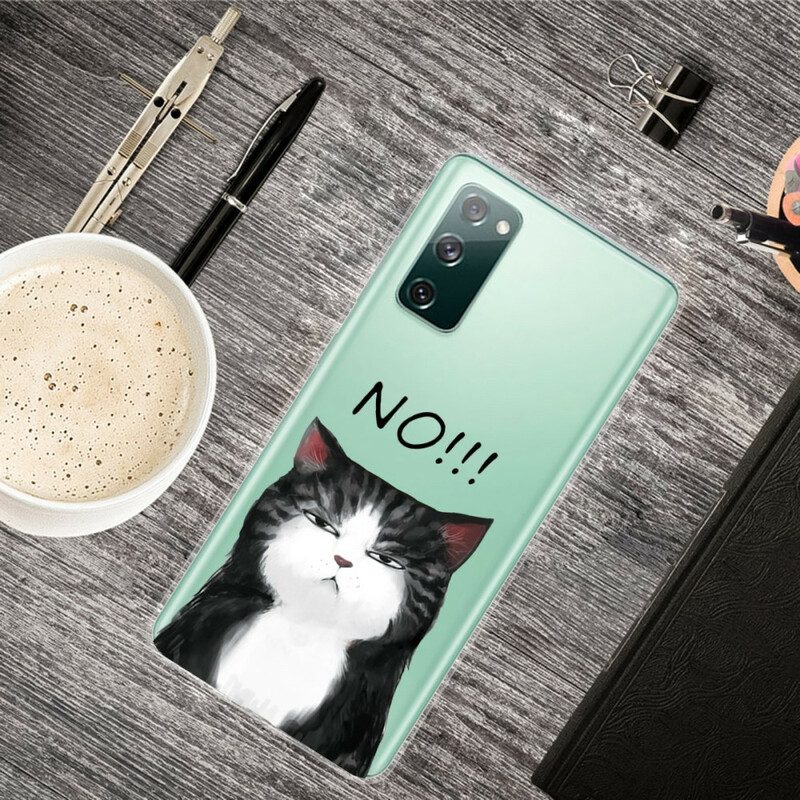 Telefoonhoesje voor Samsung Galaxy S20 FE De Kat Die Nee Zegt