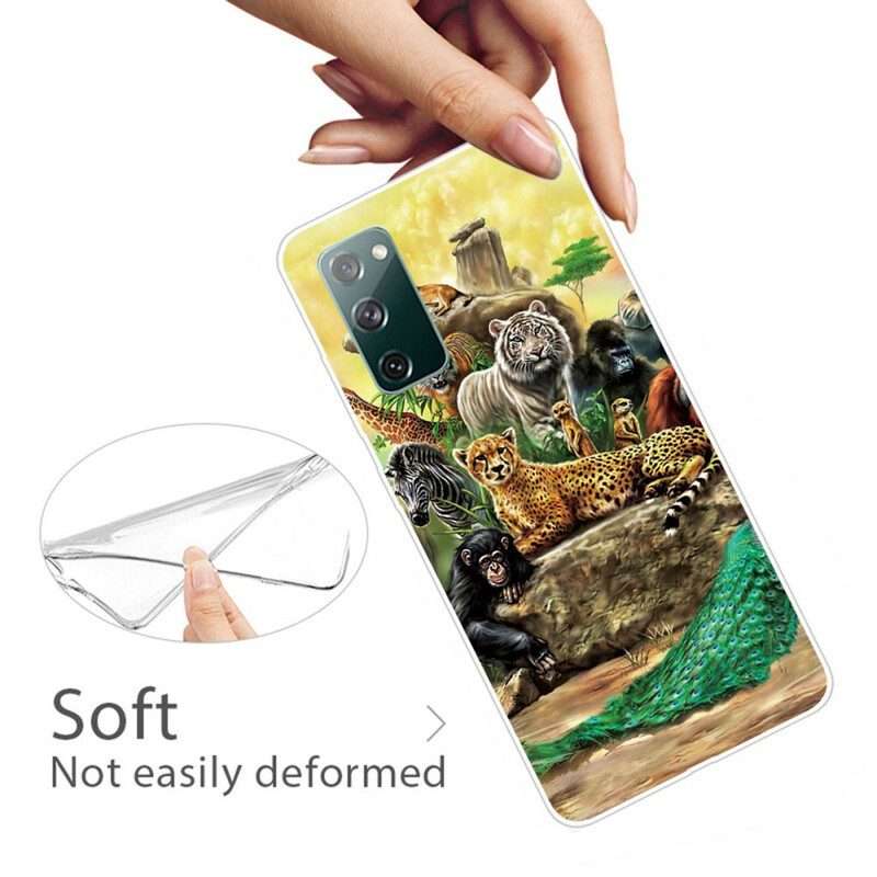 Telefoonhoesje voor Samsung Galaxy S20 FE Safari-dieren