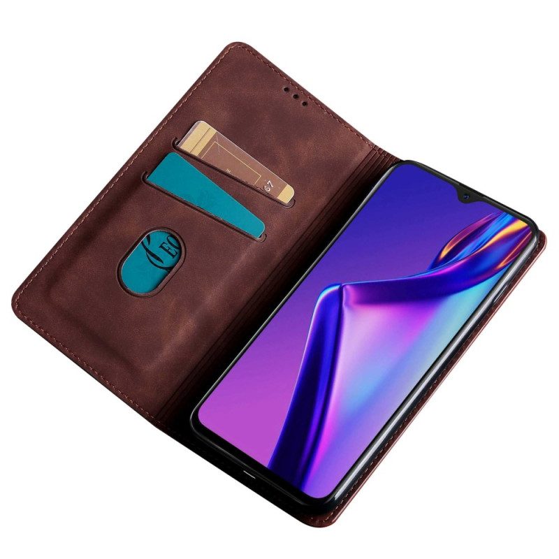 Bescherming Hoesje voor Oppo Reno 8 Pro Folio-hoesje Leer-effect