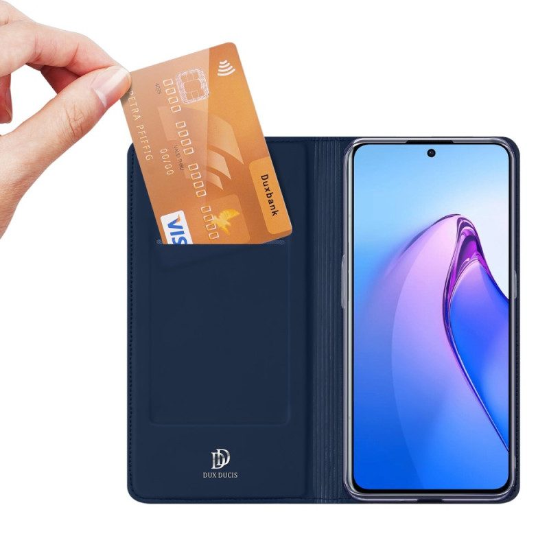 Bescherming Hoesje voor Oppo Reno 8 Pro Folio-hoesje Skinpro Dux Ducis