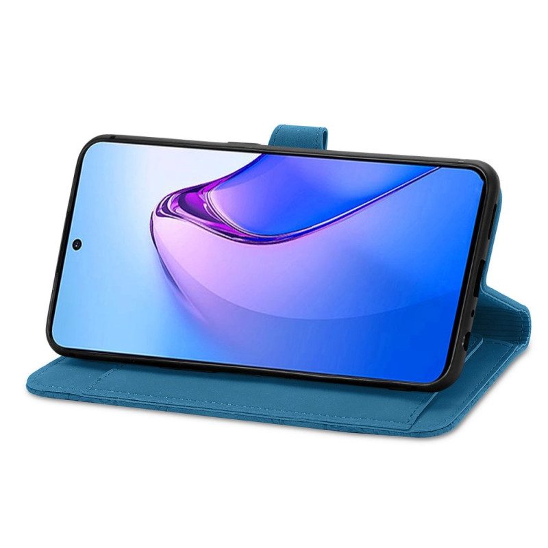 Flip Case voor Oppo Reno 8 Pro Kanten Portemonnee