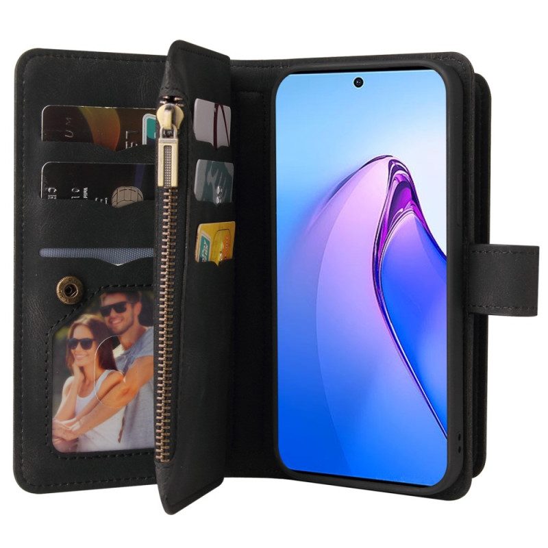 Folio-hoesje voor Oppo Reno 8 Pro Multifunctionele Kaarthouder