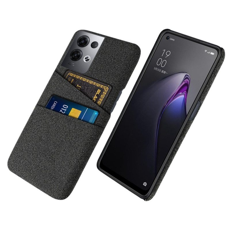 Hoesje voor Oppo Reno 8 Pro Doek Voor Kaarthouders