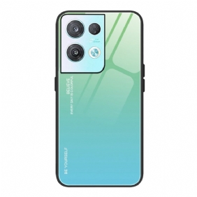 Hoesje voor Oppo Reno 8 Pro Geloof Gehard Glas