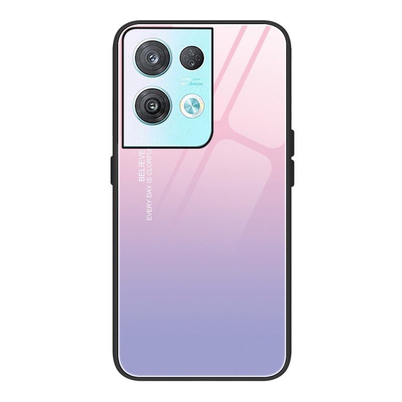 Hoesje voor Oppo Reno 8 Pro Gradiënt Gehard Glas