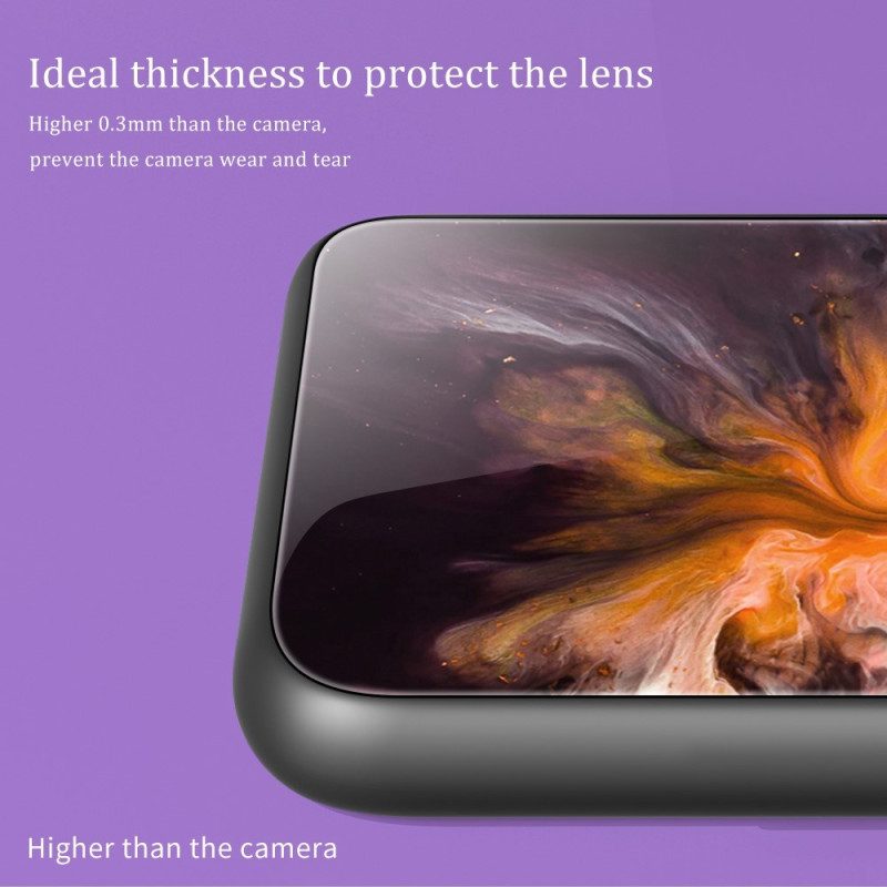 Hoesje voor Oppo Reno 8 Pro Marmeren Kleuren Gehard Glas