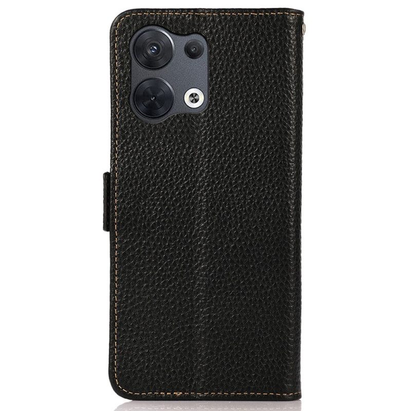 Leren Hoesje voor Oppo Reno 8 Pro Lychee Leer Khazneh Rfid