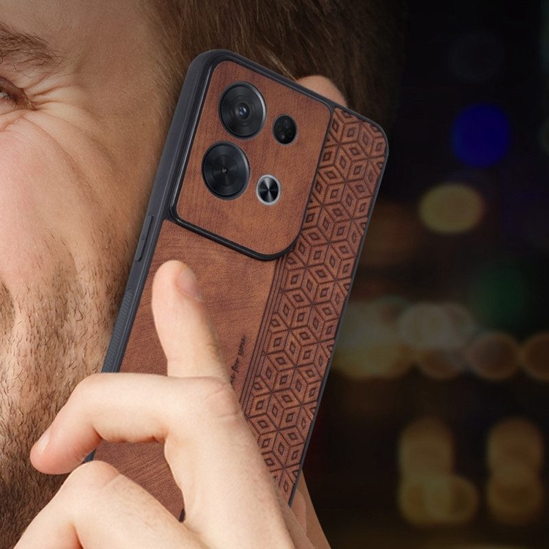 Telefoonhoesje voor Oppo Reno 8 Pro Azns Ledereffect