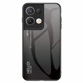 Telefoonhoesje voor Oppo Reno 8 Pro Gehard Glas Hallo