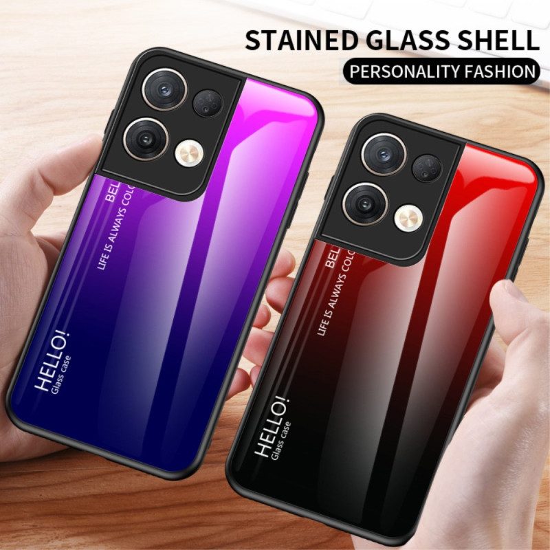 Telefoonhoesje voor Oppo Reno 8 Pro Gehard Glas Hallo