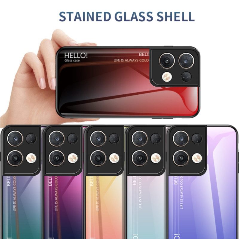 Telefoonhoesje voor Oppo Reno 8 Pro Gehard Glas Hallo